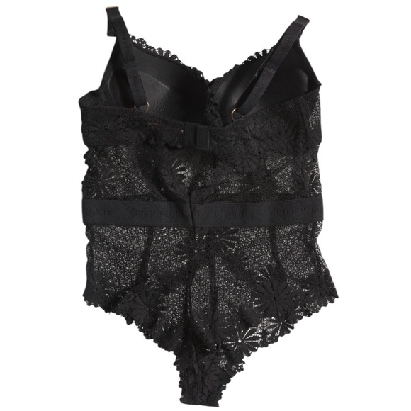 JUCY COUTURE Black Push Up Lace Bodysuit - Picture 2 of 6